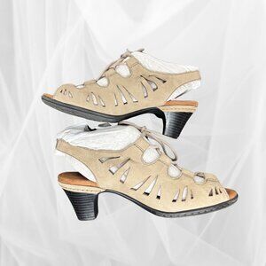 Rockport Cobb Hill Collection Lace Up Sasha Dress Sandal - Khaki - Size 8 M US